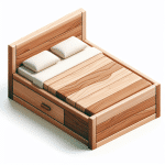 drewniane łóżka bez pojemnika