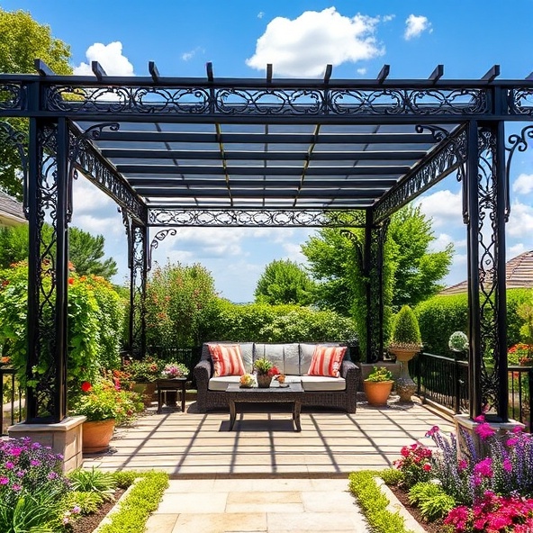 pergola tarasowa metalowa