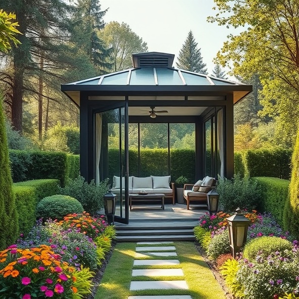 nowoczesna altana ogrodowa