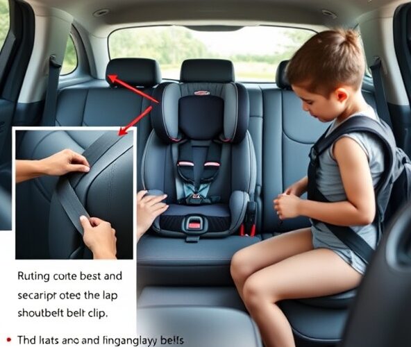 Jak zamontować fotelik samochodowy 9-25 kg pasem bez ISOFIX?