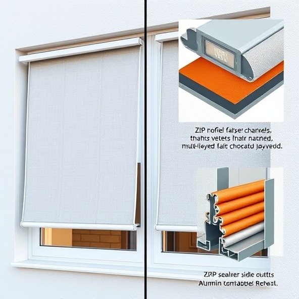 rolety zewnętrzne materiałowe