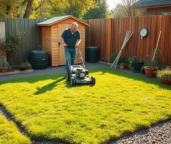 Jak obniżyć koszt pielęgnacji trawników w Książenicach na małej działce?