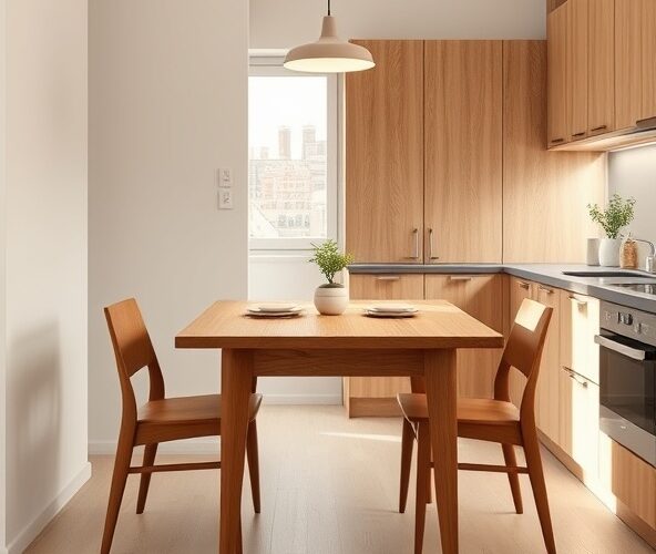 Jak wybrać rozkładany stół dębowy w Warszawie do kuchni 6 m²?