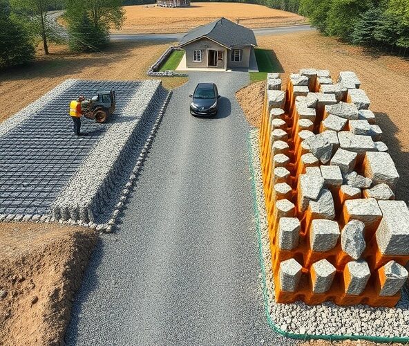 Geosiatka czy geokrata — co wybrać dla drogi dojazdowej?